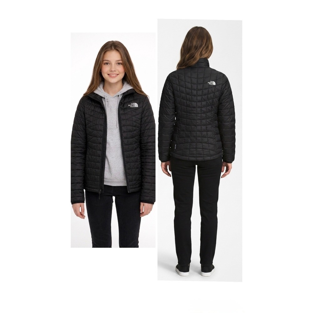 The North Face Girls Black ThermoBall Eco Insulated Puffer Jacket Size S 7/8